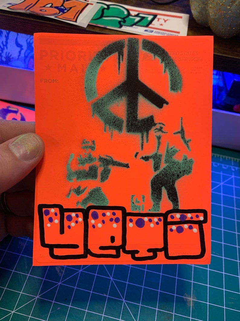 Graffiti Sticker Pack 10 Count Handdrawn/painted Etsy