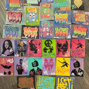 Graffiti Sticker Pack - 10 Count - Hand-drawn/painted