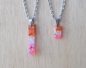 Lesbian Pride Necklace | LGBTQIA+ Pride | Flag Colors