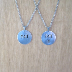 T4T | Trans for Trans | LGBTQIA+ | Metal Stamped Necklace | % of profits donated to The Trevor Project | circle
