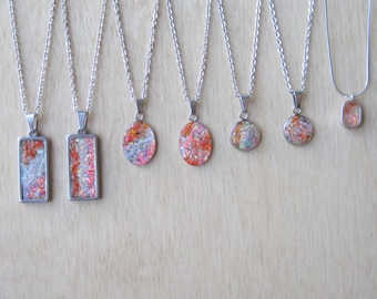 Lesbian Pride Necklace | LGBTQIA+ Pride | Flag Colors