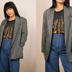 Vintage 70s Grey Tweed Blazer | Size Medium | Joyce Sportswear