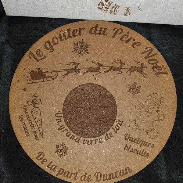 Assiette du père Noël, plateau du père Noël personnalisé