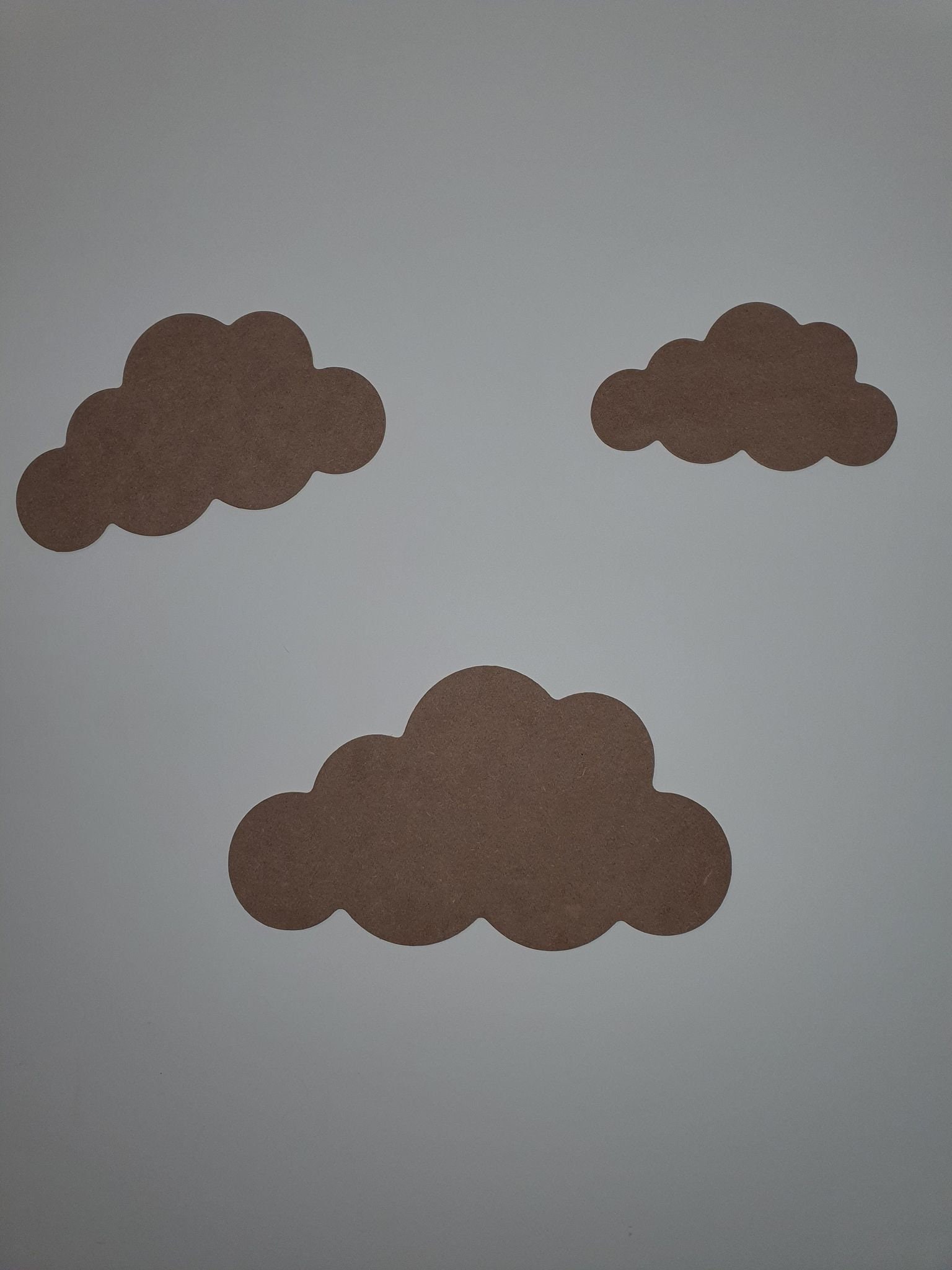 Nuage en Bois Mdf Forme Décoration Murale Cadeau Déco Enfant Artisanal Évènementiel Babyshower Baptê