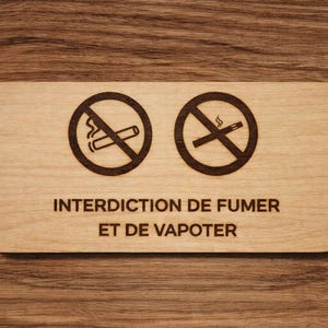 Panneau interdiction de fumer, Pictogramme signalétique de porte