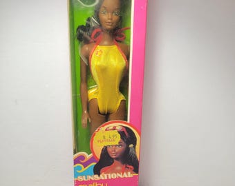 Vintage Stunning malibu Christie Barbie 7745 in Original Swimsuit Etsy Australia