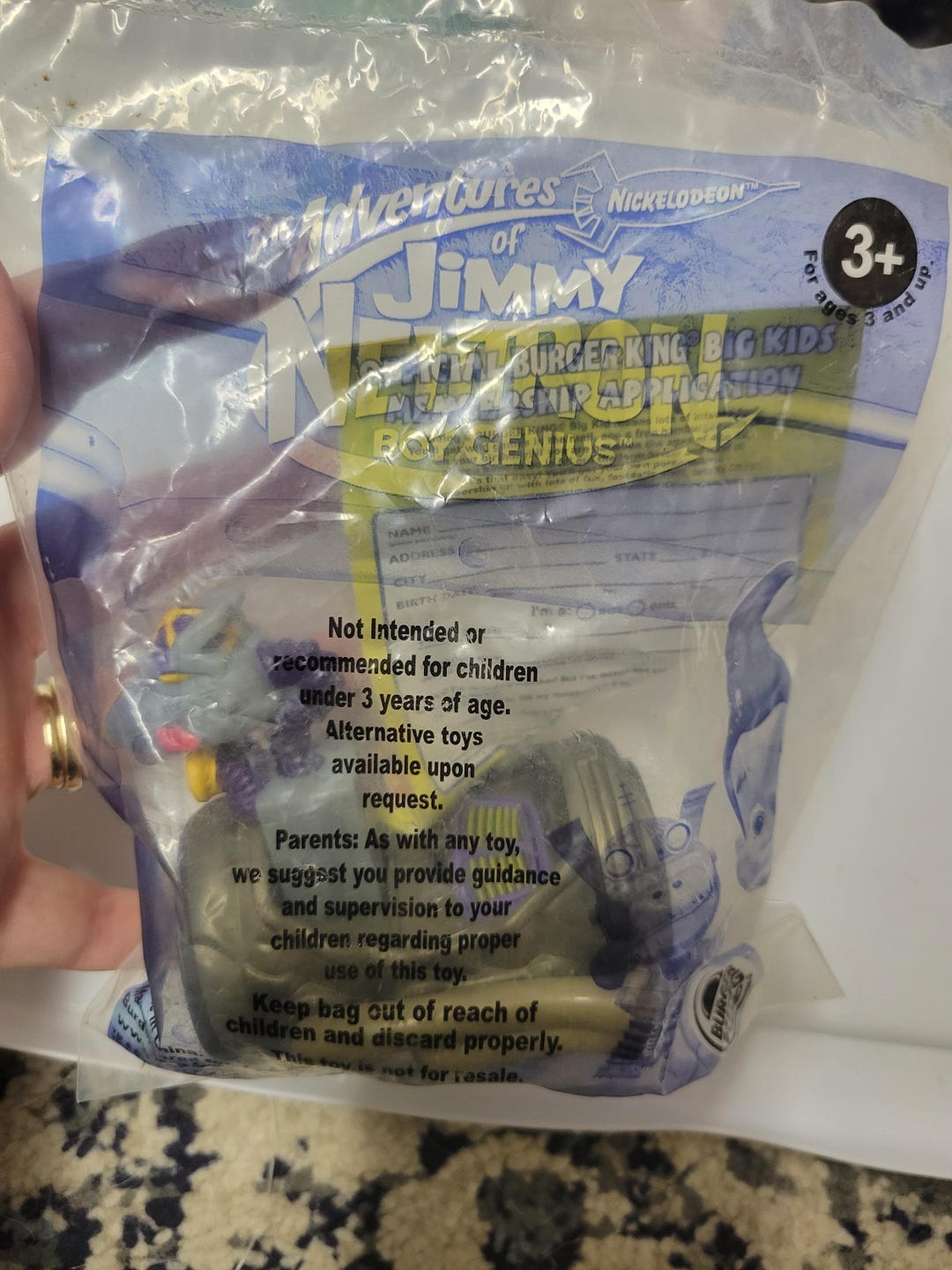 Nickelodeon Jimmy Neutron Goddard Rocket Burger King Toy New Sealed Vintage 2002 Etsy