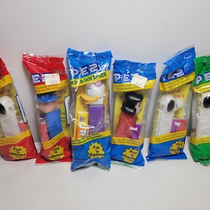Vintage 90s Pez new in package- Snoopy, Charlie Brown, Daisy Duck choose yours!