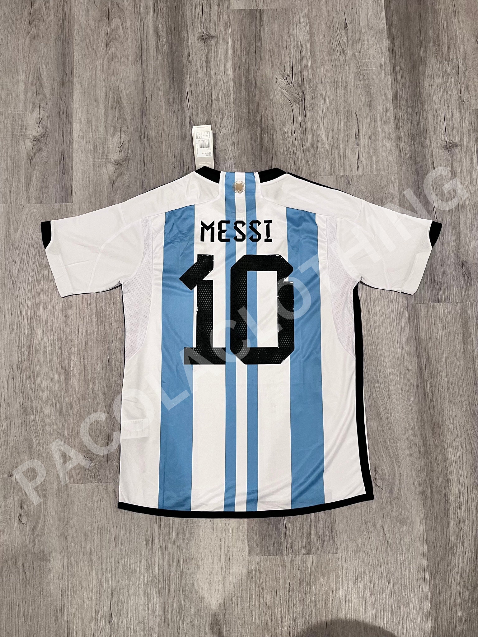 3 Stars Championship Version Lionel Messi Argentina #10 Leo Messi Soccer Football Jersey