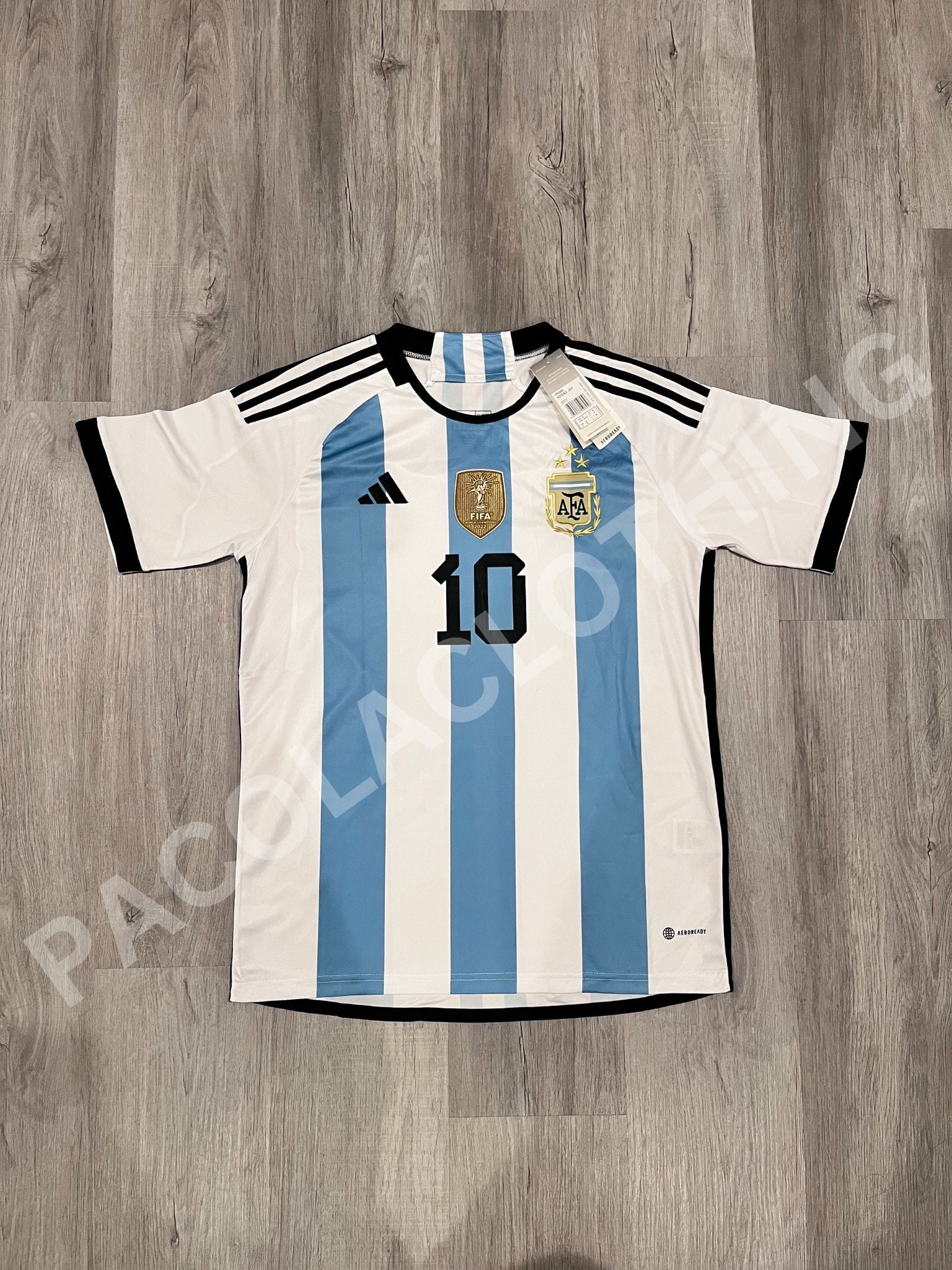 3 Stars Championship Version Lionel Messi Argentina #10 Leo Messi Soccer Football Jersey