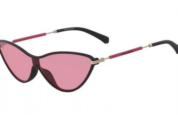 Calvin Klein Jeans 'Ladies' Cat-Eye CKJ19702S 6510 (002) Black/Azalea Sunglasses