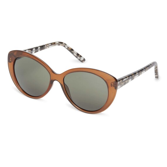 Karen Millen - Oval Cat-Eye Sunglasses - Tobacco & Brown Tartaruga - KM5037 172 55