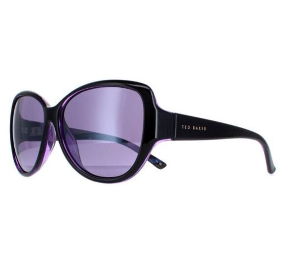 Ted Baker 'SHAY' Ladies Black & Purple Oval Sunglasses - TB1394 007 59