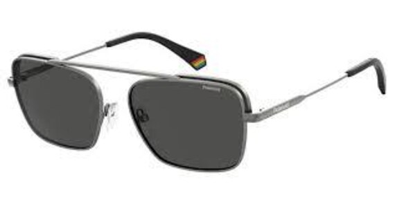 Polaroid - PLD6131/S R80 M9 - Charcoal Grey Metallic Frame - Grey Polarised Lens