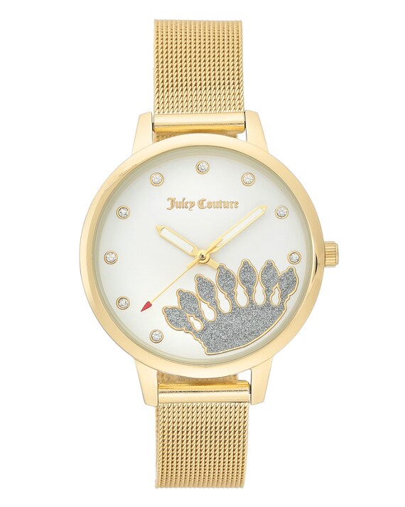 Juicy Couture 'Black Label'  Gold Mesh Bracelet Ladies Wristwatch - JC/1124WTGB