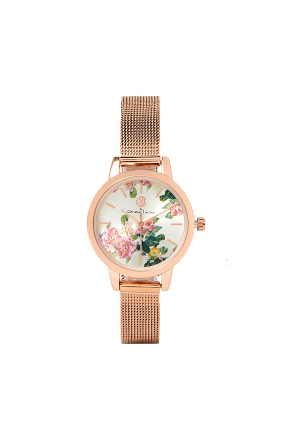 CXL by Christian Lacroix - Ladies Quartz Wristwatch - Rose Gold Tone Alloy - CXLW235
