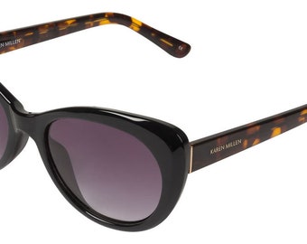 Karen Millen – Black & Tortoiseshell Sunglasses – Grey Lenses – KM5024 001 54