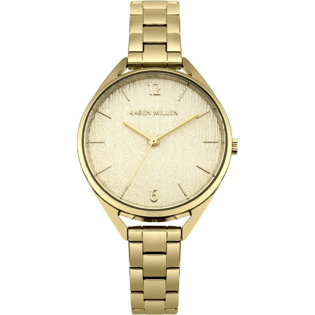 Karen Millen KM162GM Gold Tone Ladies Wristwatch Analogue 34mm Etsy