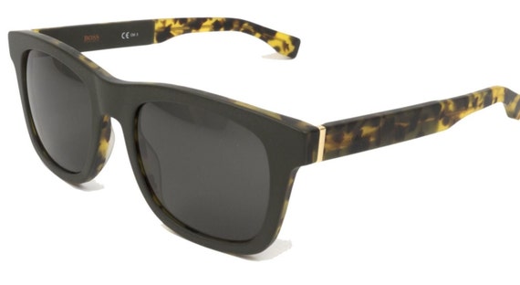 BOSS Sunglasses - Unisex Sunglasses - Matt Racing Green with Havana Temple - Grey Lens - BO 0337/S 2M6