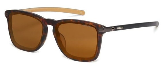 Ducati Men’s Sunglasses DA5013-1127 56 - Havana/Brown Flash Red Lenses