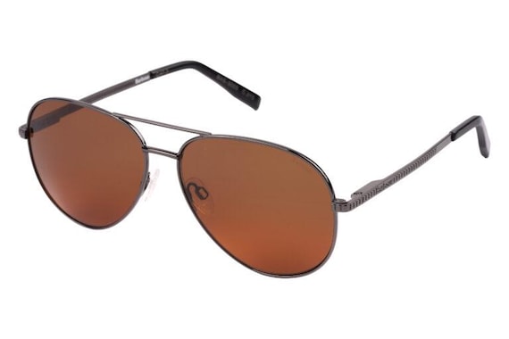Barbour International - BAS-3003-210 - Gunmetal Aviator Style Sunglasses - Brown Lens