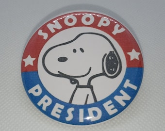 Snoopy President ~ Pin Button ~ Mirror ~ Magnet ~ Badge Reel ~ Bookmark ~ Phone Holder