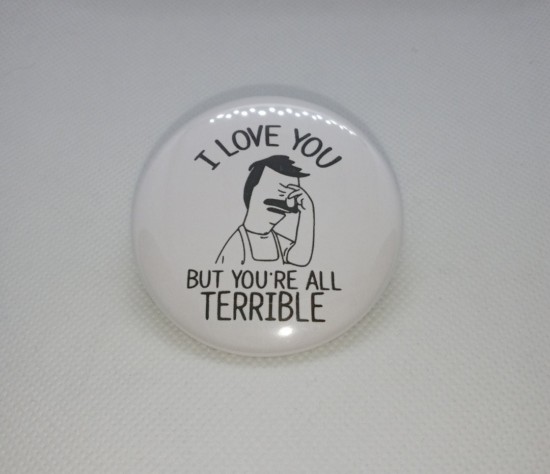 Bob's Burgers Shop ZJXHPO - Delantal Para Fans De Dibujos Animados Con Texto "I Love You But You're All Terrible, Regalo De Inauguración De La Casa (delantal Bob's Burgers Online Store
