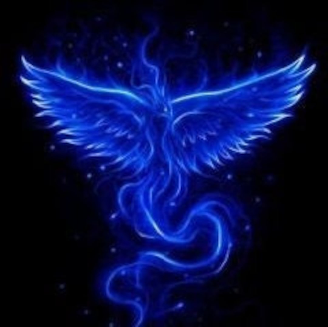Blue Ice Phoenix. Spirit Companion. Remote Binding - Etsy