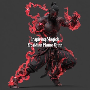 Manlig Obsidian Flame Djinn Spirit Companion Distansbindande Pdf Leverans