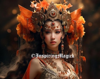Asian Harem Djinn Spirit. Conjuring Binding. Protection  Love. Wealth. Libido. Growth