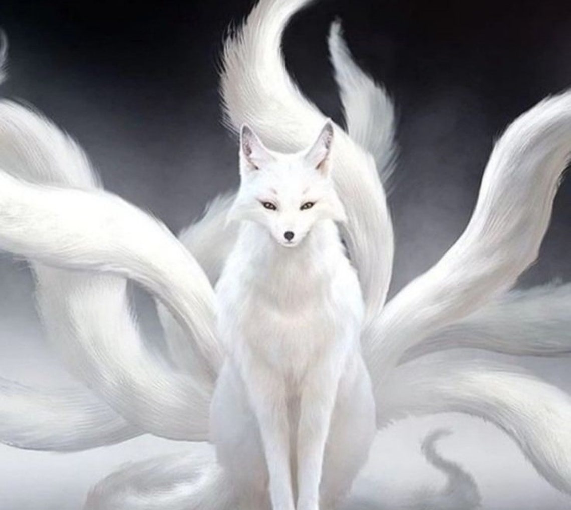 Rare White Kitsune Fox Spirit Companion. Remote Binding. Etsy Australia