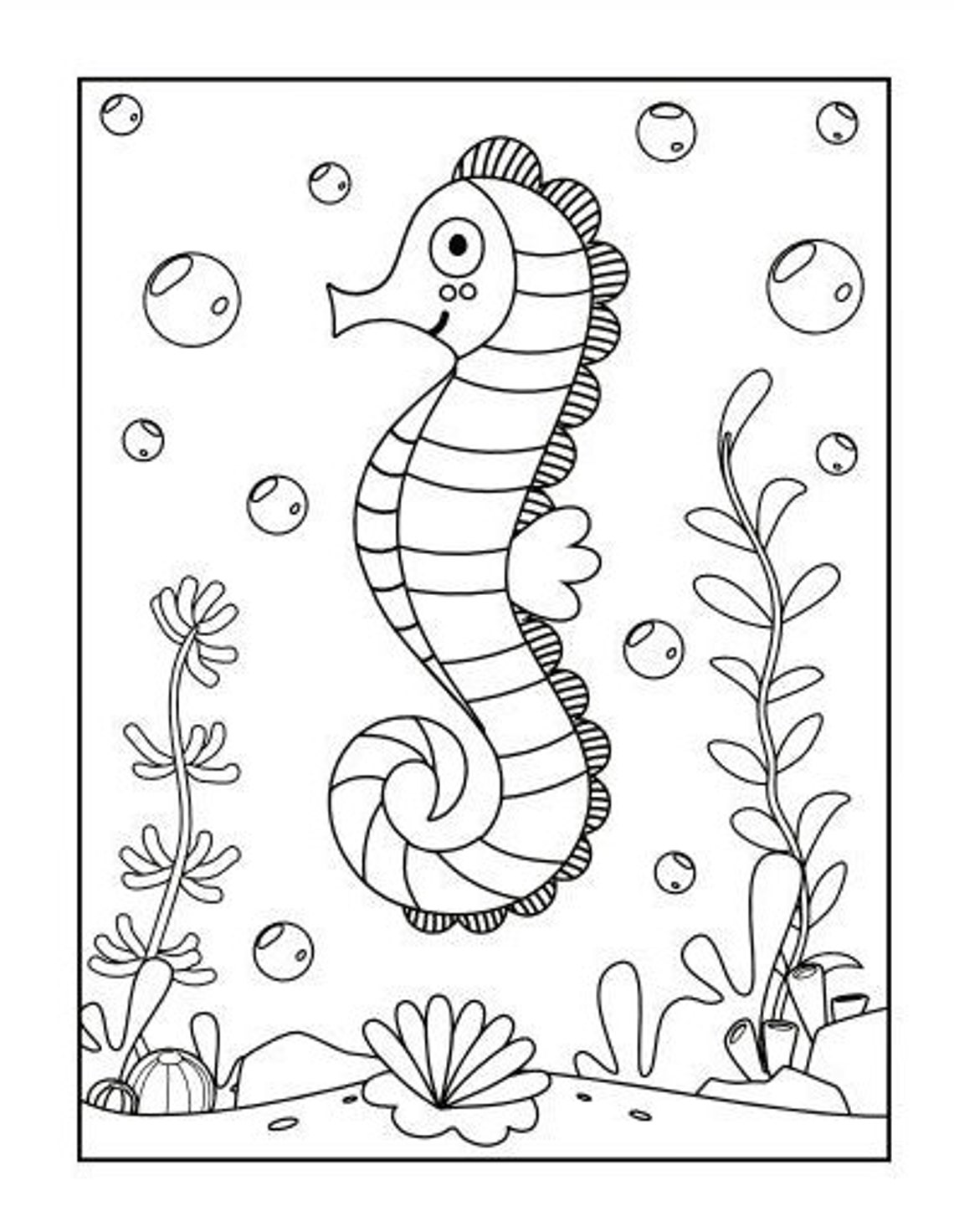65 Printable Coloring Pages Sea Animals - Etsy