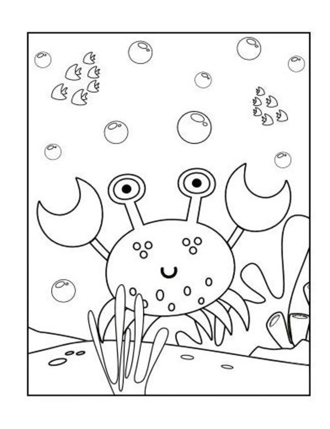 65 Printable Coloring Pages Sea Animals - Etsy