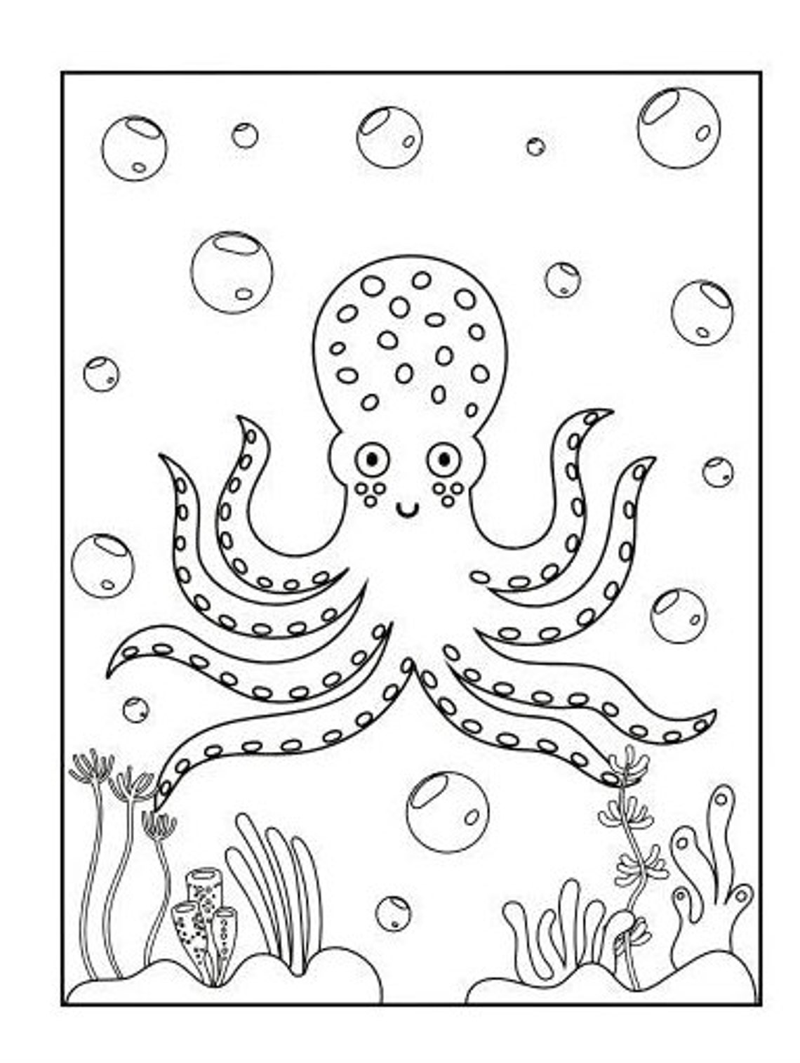 65 Printable Coloring Pages Sea Animals - Etsy