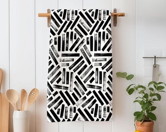 Abstraktes Handtuch | gemütliches Geschirrtuch | Minimalistisches Geschirrtuch | Umweltfreundlicher Lappen | Küche Geschenk für sie | Weiches Putztuch