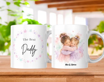 Personalised Dad Mug | Star Dad Watercolour Art | Custom| Fathers Day Gift