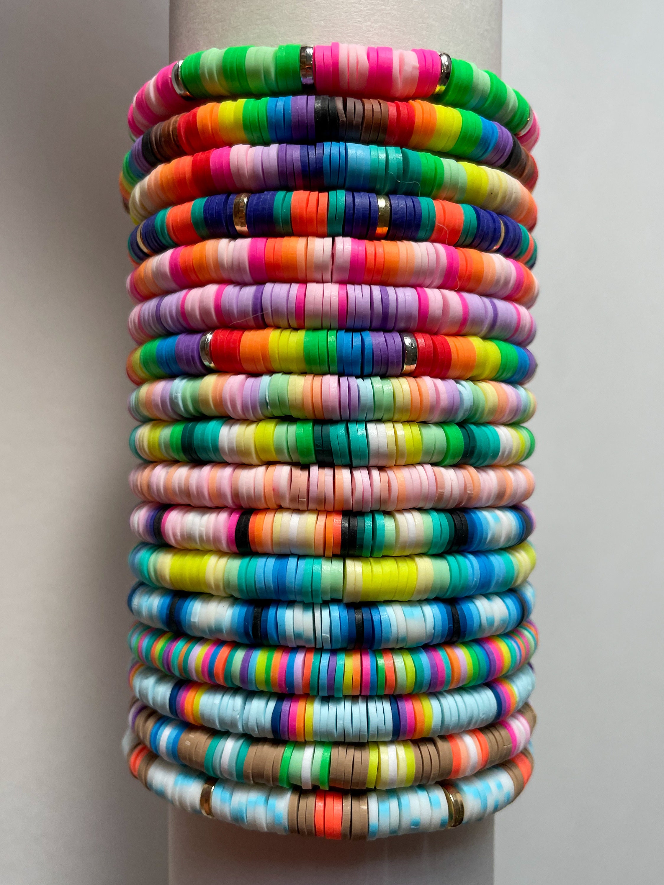  15200 Pieces 40 Strands Clay Beads Colorful Heishi