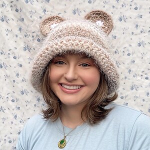 cozy bear bucket hat
