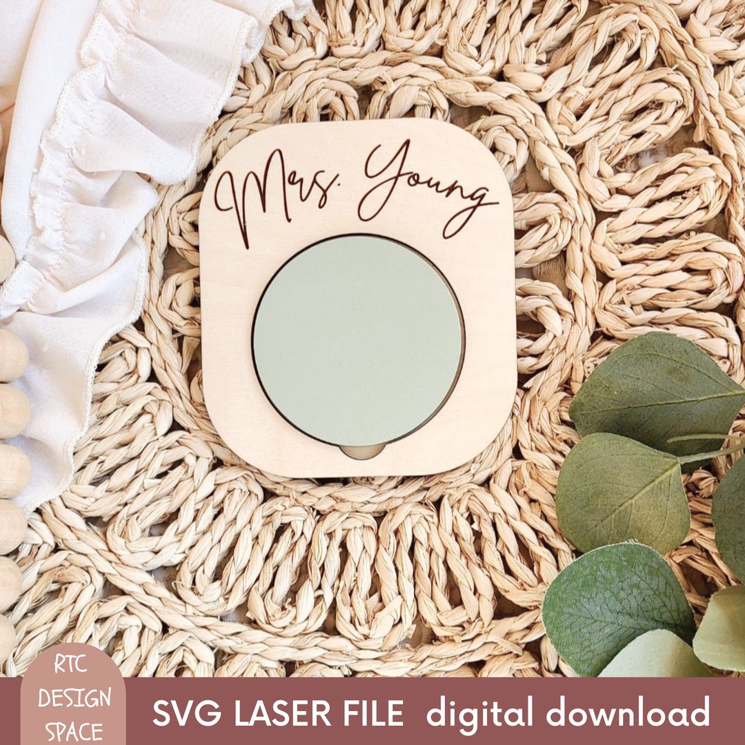 SVG Circle Round Note Holder Sticky Note Pad for Teachers Teacher ...