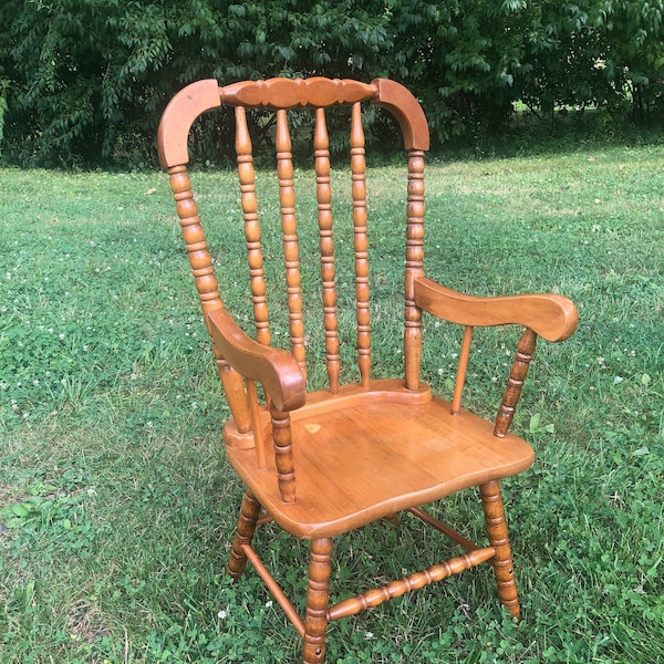 Vintage Jenny Lind Children's Chair, Spindle Chair, Child's Wood Arm Chair, Toddler Chair, Small Chair, Photo Prop Chair, Kid's Chair