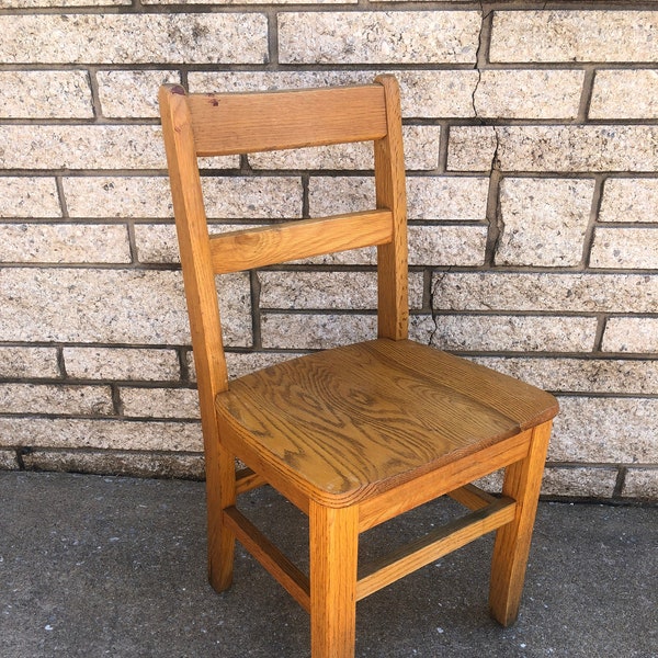 Vintage Oak Children's Chair, Wood Kid's Chair, Paint to Order Chair, Desk Chair, Painted Chair, Kids Room Chair, Student Chair, Home School
