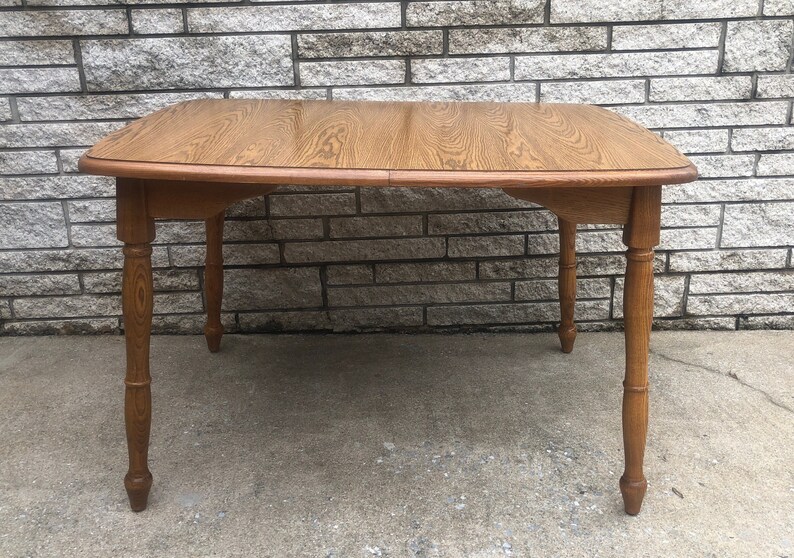 Vintage Oak Dining Table Laminate Top Kitchen Table 4 Foot Etsy