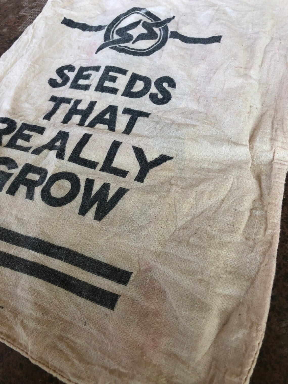 Vintage Seed Sack Southern States Seed Bag Grass Seed Bag Etsy