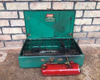 Vintage Coleman Oil Camping Stove, Vintage Campstove, Camping Gear, Survival Gear, Countertop Cook Stove, Portable 2 Burner, Model 413G