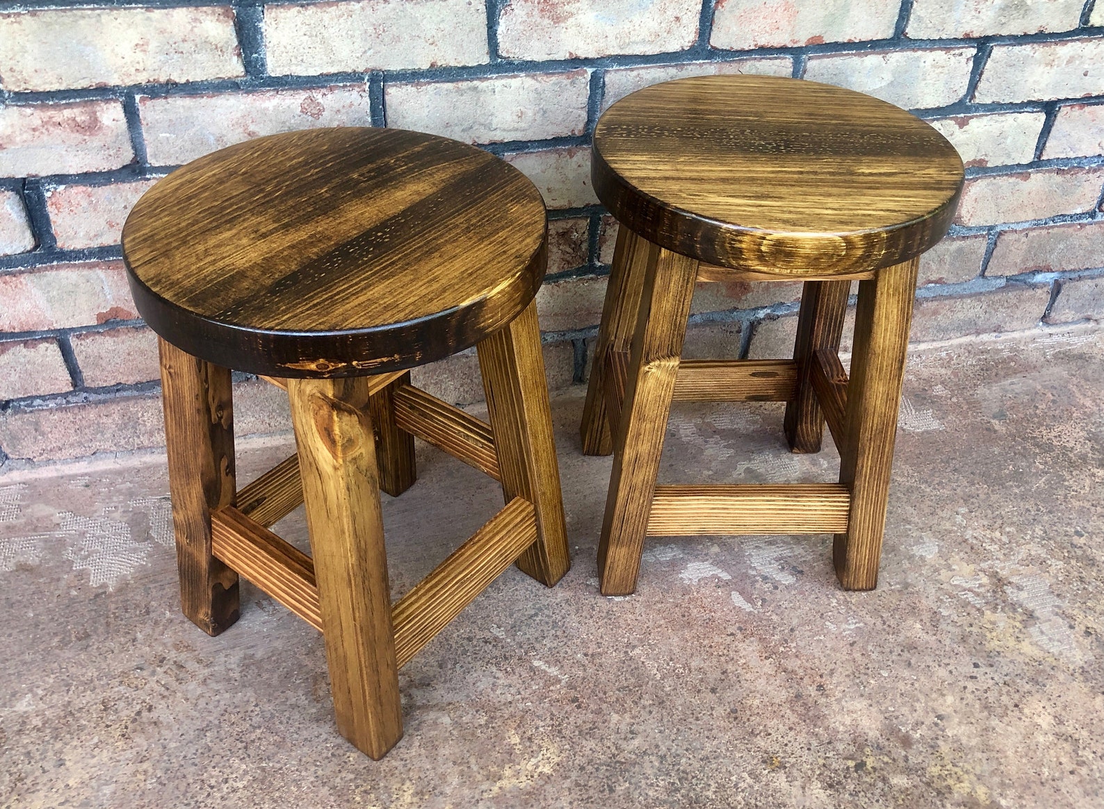 Chair Height Wood Stool Custom Table Height Stool 18 Etsy
