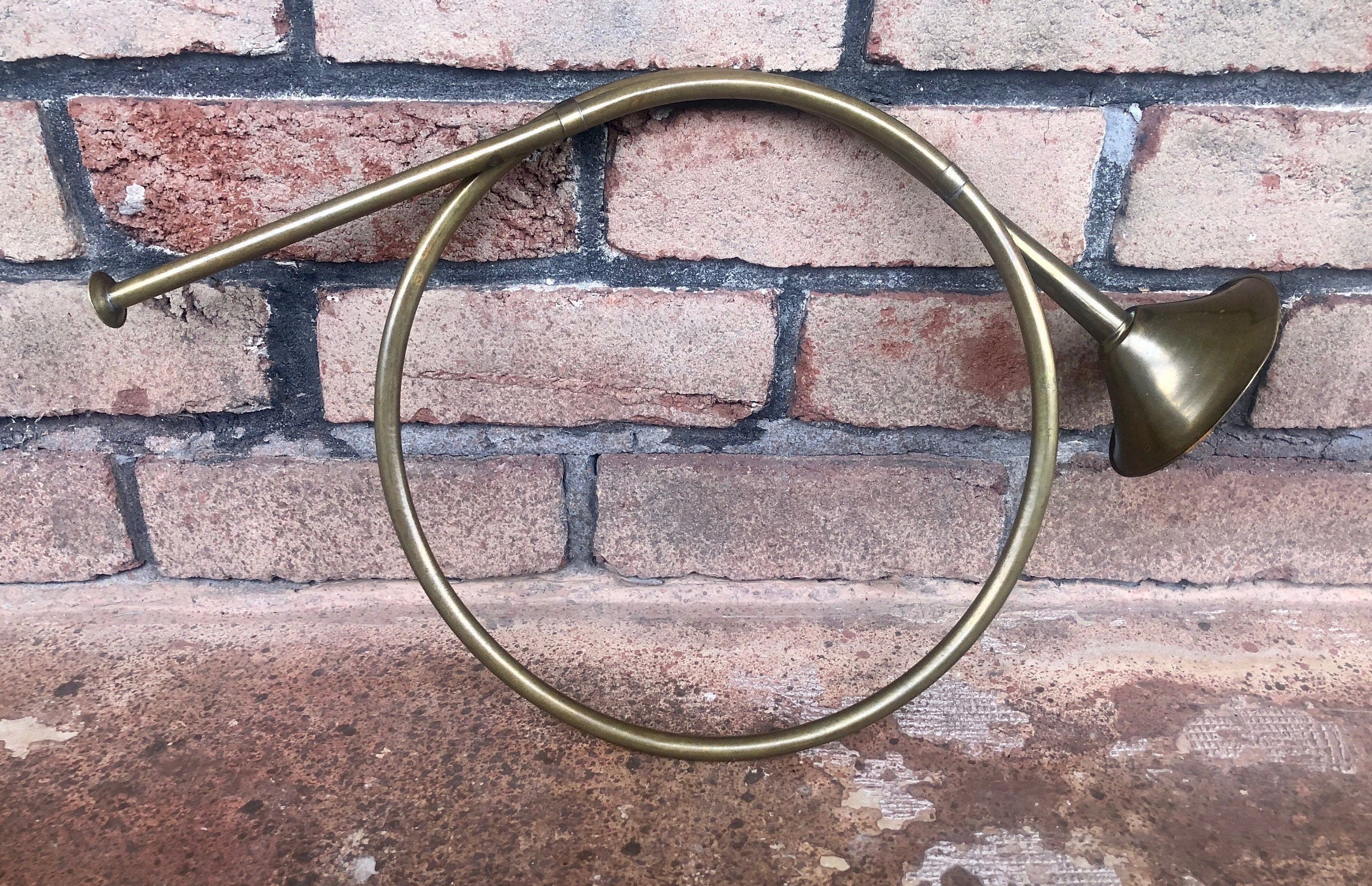 Vintage Large Brass Horn Decorative Horn Christmas Horn Etsy