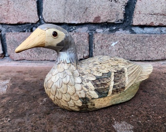 Vintage Corn Husk Duck, Vintage Duck Decor, Decorator Duck, Primitive Style Duck, Duck Decoy, Hunting Decor