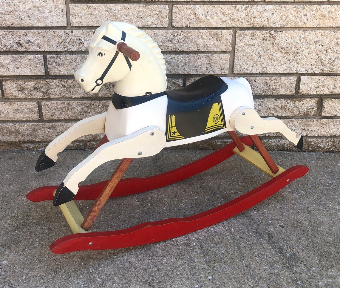 Vintage Rocking Horse Rich Toys Rocking Horse Hop A Long Etsy
