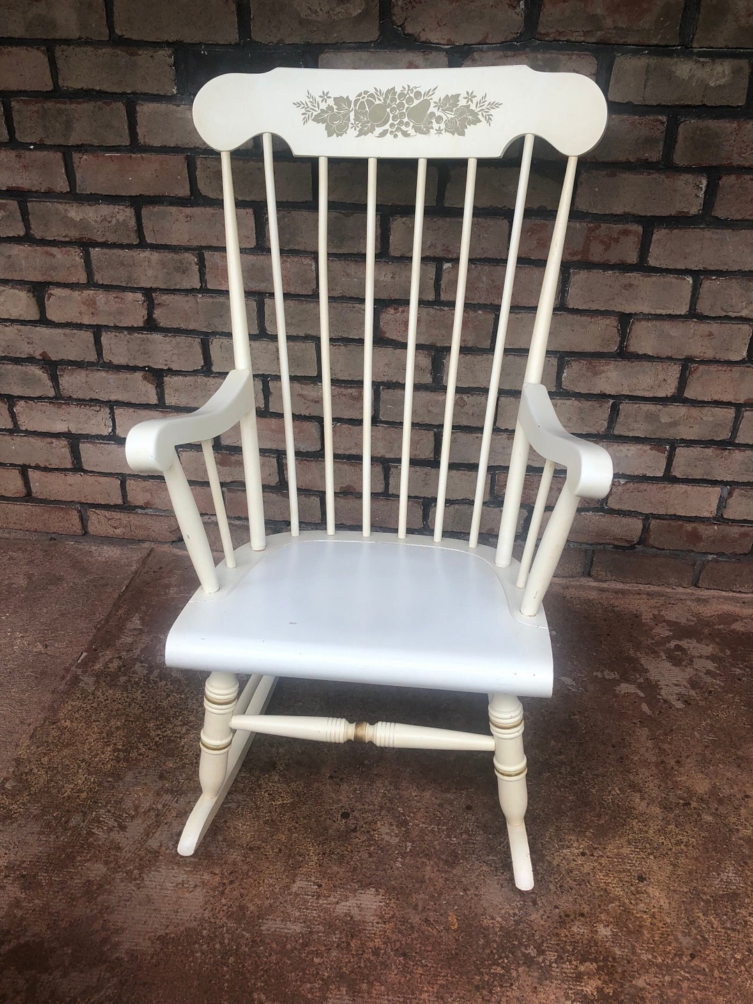 Vintage Wooden Rocking Chair Paint to Order Rocker Shabby Etsy