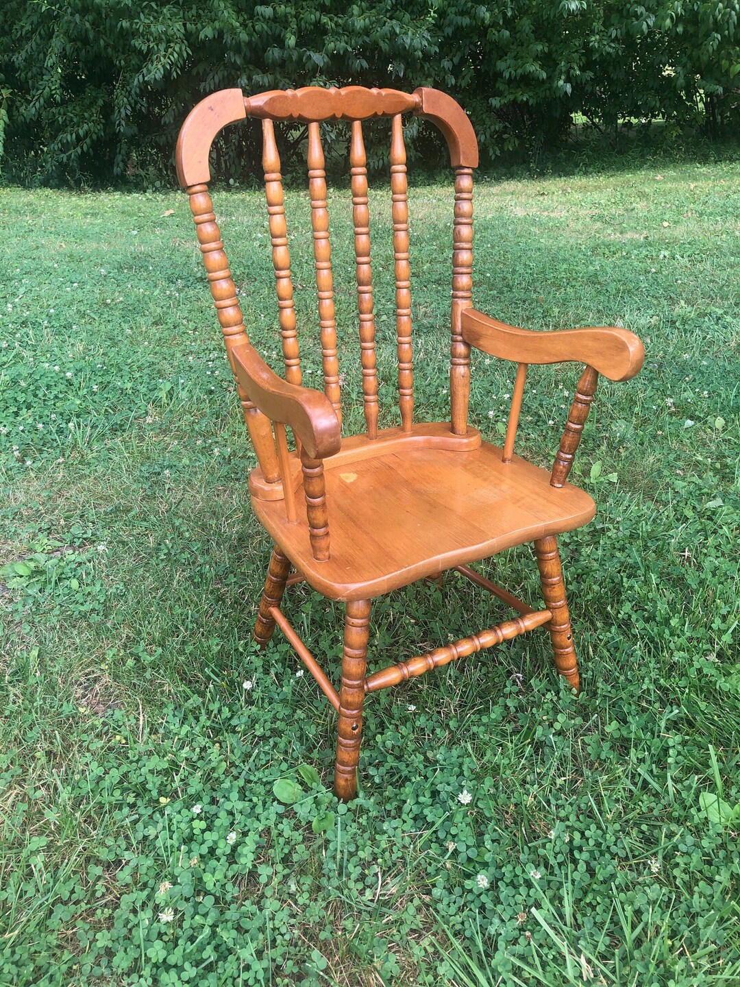 Vintage Jenny Lind Children's Chair, Spindle Chair, Child's Wood Arm Chair, Toddler Chair, Small